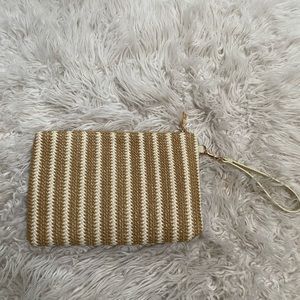 Gold and white wristlet